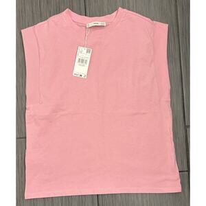 MNG Women’s Pink Oversized Muscle Shirt Size Small NWT Cotton Oversized